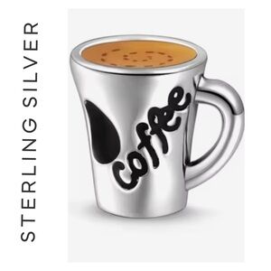🌟 S925 Sterling Silver Coffee Cup Charm
